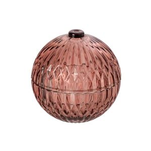 JAR DECORATIVE BALL GLASS FUCHSIA