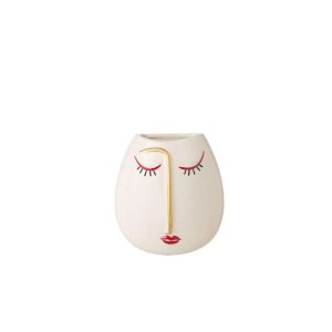 VASE FACE STONEWARE MULTI SMALL