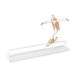 SNOWBOARDER OBSTACLE POLYRESIN WHITE/GOLD