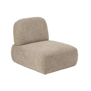 MODULAR SOFA OLIVIA PLYWOOD/FABRIC BROWN/ECRU