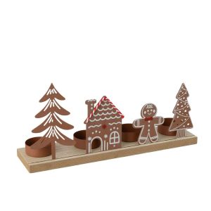 TEALIGHT HOLDER GINGERBREAD METAL CAMEL