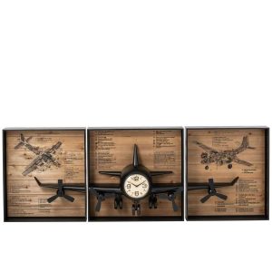WALL CLOCK METAL BLACK
