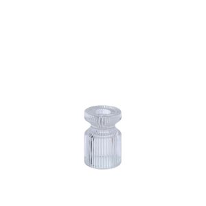 TEALIGHT HOLDER ROUND GLASS TRANSPARENT