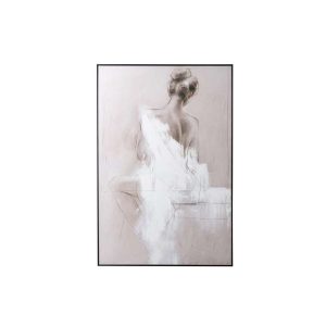 PAINTING DEA ACRYLIC BEIGE/WHITE