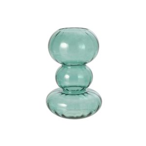 VASE BUBBLE ROUND GLASS PETROL LARGE