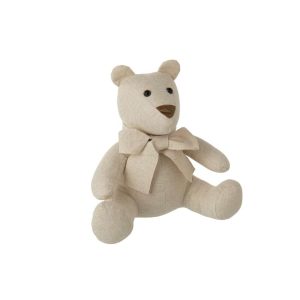 DOORSTOP BEAR POLYESTER ECRU