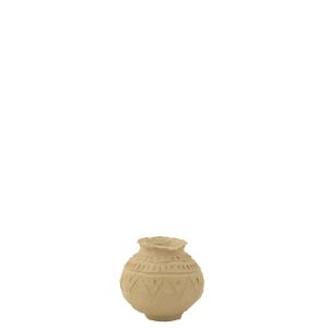 POT SPHERE PAPER MACHE NATURAL