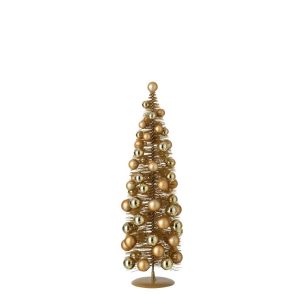 TREE CHRISTMAS BAUBLES SYNTHETIC GOLD SMALL