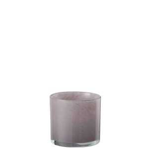 TEALIGHT HOLDER JADE LIGHT PURPLE SMALL