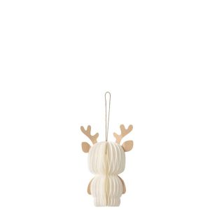 HANGER REINDEER PAPER OFF-WHITE/CAMEL SMALL