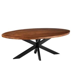 DINING TABLE GERARD OVAL ACACIA WOOD BROWN