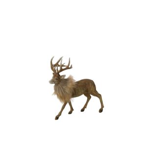 REINDEER POLYRESIN DARK BROWN/BEIGE SMALL