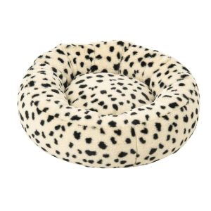 CAT BASKET DALMATIAN PATTERN POLYESTER WHITE/BLACK