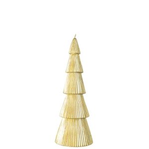 CANDLE PINE TREE PARAFFIN GOLD LARGE