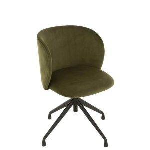 CHAIR TURN/UP/DOWN VELVET DARK GREEN