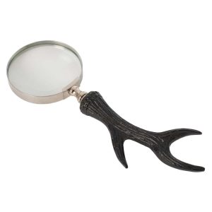 MAGNIFYING GLASS DEER ALUMINIUM BLACK