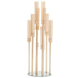 CANDLE HOLDER CRYSTAL GOLD