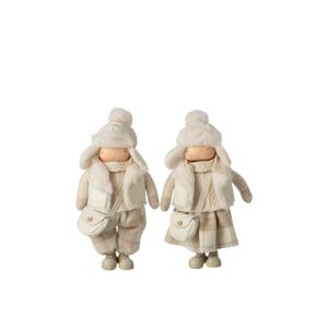 BOY/GIRL BAG + HAT POLYESTER BEIGE SMALL ASSORTMENT OF 2
