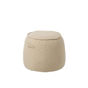 POUFFE ALEX PLYWOOD/FABRIC ECRU