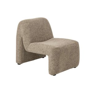 LOUNGE CHAIR MARGO PLYWOOD/FABRIC BROWN/ECRU
