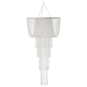 LAMP SHADE CHANDELIER BEADS TRANSPARENT LARGE