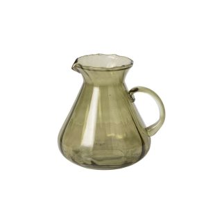 CARAFE GLASS KHAKI GREEN SMALL