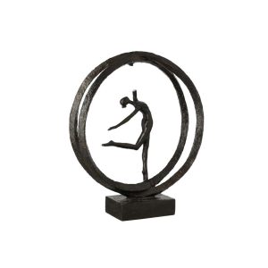 BALLERINA IN RING POLYRESIN BLACK