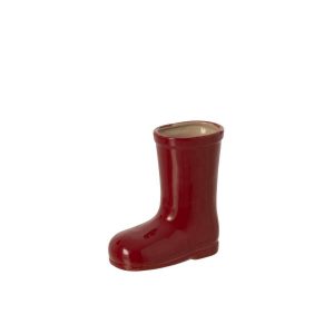 BOOT PORCELAIN DARK RED SMALL