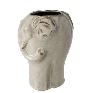 FLOWERPOT ELEPHANT PORCELAIN GREY-GREEN LARGE