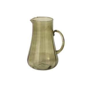CARAFE GLASS KHAKI GREEN LARGE
