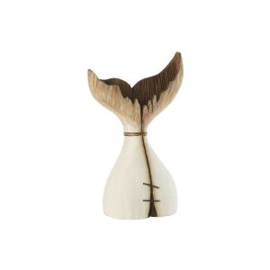 WHALE TAIL PAULOWNIA WOOD NATURAL/WHITE LARGE
