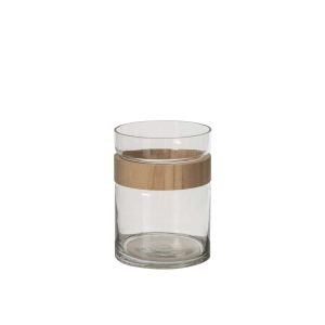VASE CYLINDER GLASS NATURAL/TRANSPARENT SMALL