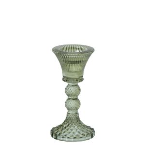 TEALIGHT HOLDER GLASS OLIVE