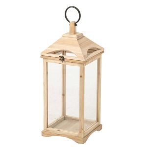 LANTERN CHAMONIX FIR WOOD NATURAL LARGE
