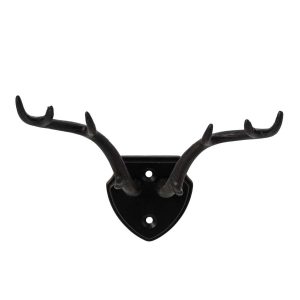 COAT RACK ANTLERS PEWTER BLACK