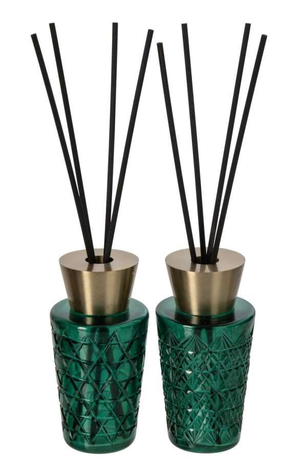 REED DIFFUSER VICTOR & VICTOIRE FRAGRANCE OIL DARK GREEN ASSORTMENT OF 2