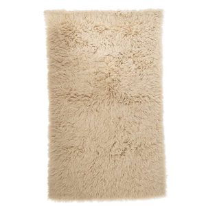 RUG LONG FUR WOOL ECRU