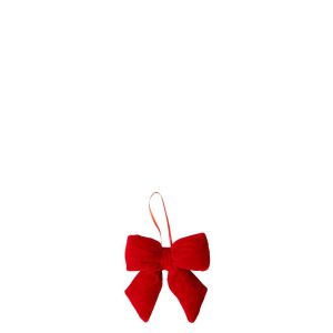 HANGER BOW VELVET CHRISTMAS RED EXTRA SMALL