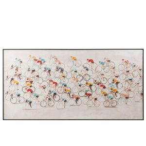 PAINTING CYCLISTS CANVAS/PAINT MIX