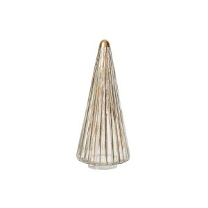 CHRISTMAS TREE GLASS GOLD/TRANSPARENT LARGE