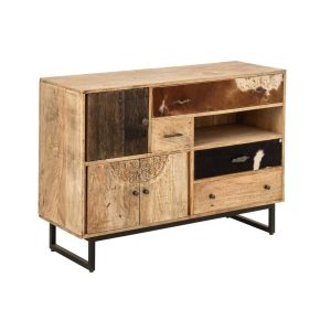 CABINET RELIEF MANGO WOOD MULTI/NATURAL