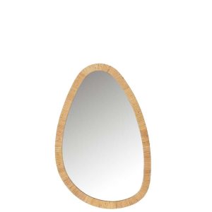 MIRROR PAILLE RATTAN/GLASS NATURAL MEDIUM