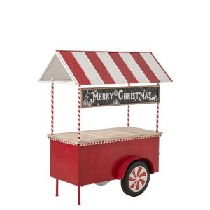 BUFFET KIOSK METAL RED/WHITE
