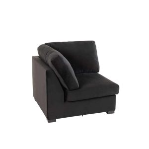 SOFA CORNER VELVET BLACK