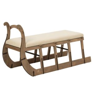 COFFEE TABLE SLED PINEWOOD NATURAL/ECRU