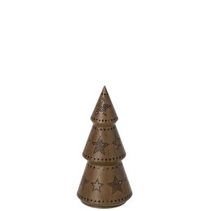 TREE LED WITH STARS IRON BROWN SMALL