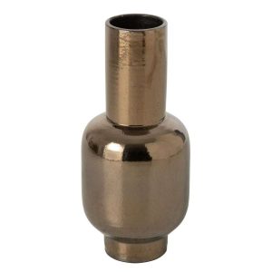 VASE ROUND BASE CERAMIC BRONZE