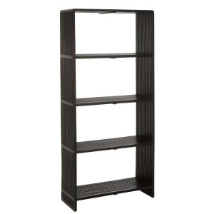 BOOKCASE 4 SHELVES RECYCLE TEAK BLACK