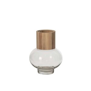 VASE JIM GLASS NATURAL/TRANSPARENT SMALL