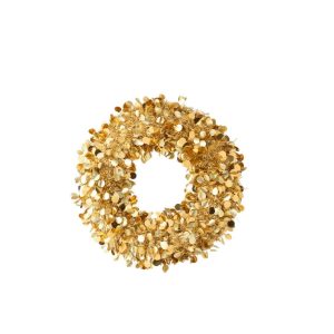 WREATH SPARKLING POLYSTYRENE GOLD MEDIUM